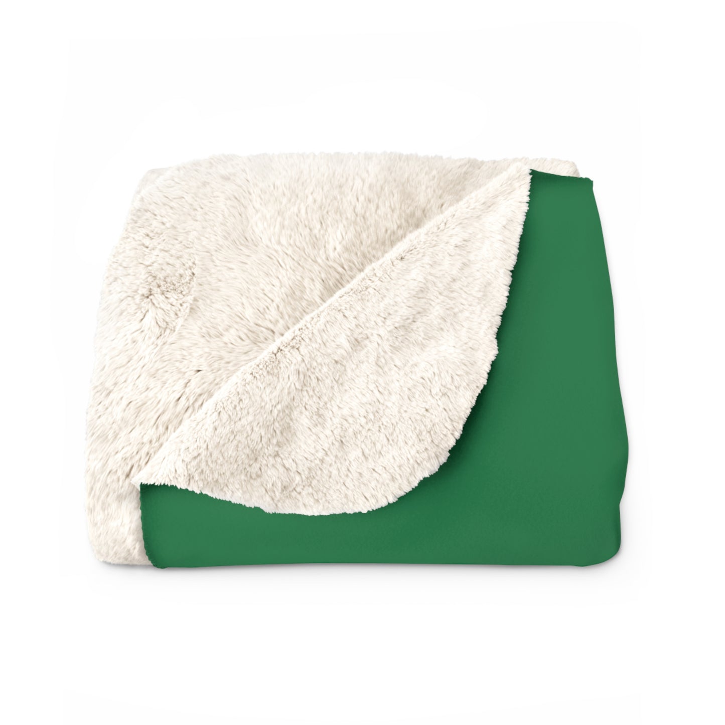 Dark Green Fleece Throw – Miester Blanket “Give me a kiss” – 150x130cm