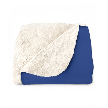 Dark Blue Fleece Throw – Miester Blanket “Give me a hug” – 150x130cm