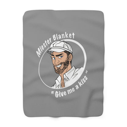 Miester Blanket - Give me a Kiss - Zilver - 150cm bij 130cm